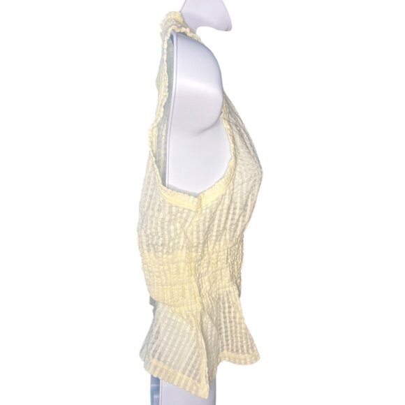 Anthropologie Maeve Smocked Halter Top Ivory, size M NEW - Picture 8 of 9